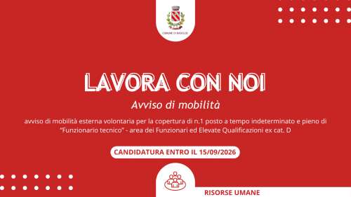 Avviso di mobilit� esterna per un Funzionario tecnico