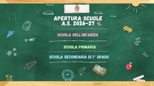 Apertura scuole: gli orari per l�avvio dell�a.s. 2026-27