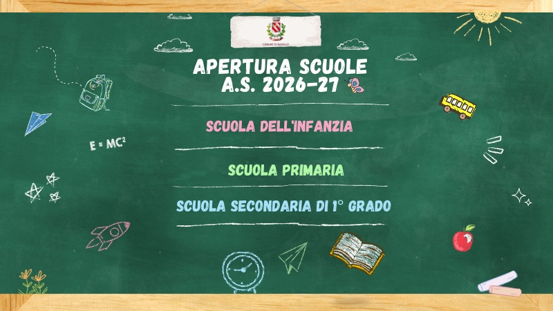 Apertura scuole: gli orari per l�avvio dell�a.s. 2026-27