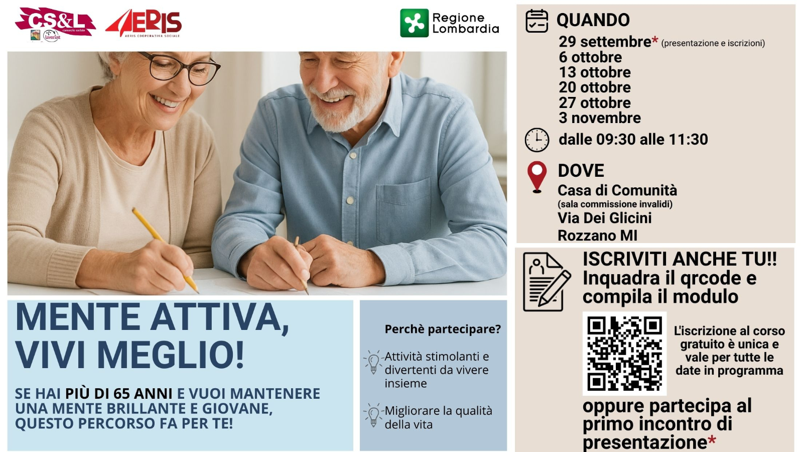 Mente Attiva, Vivi Meglio!  Un percorso per mantenere la mente giovane